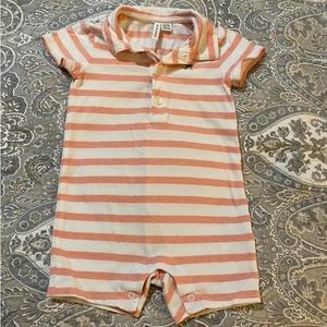 Janie & Jack Stripe Preppy Summer Romper 6-12 Months